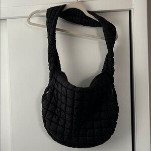 Quilted Black Shoulder or Crossbody Bag